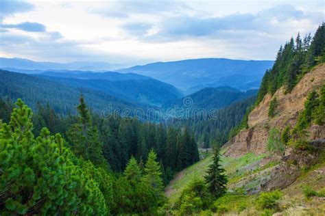 Great View Of Gorgany Eastern Carpathians Ukraine Stock Photo Image