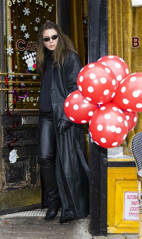 Julia Fox In A Black Leather Coat Was Seen Out In The East Village In