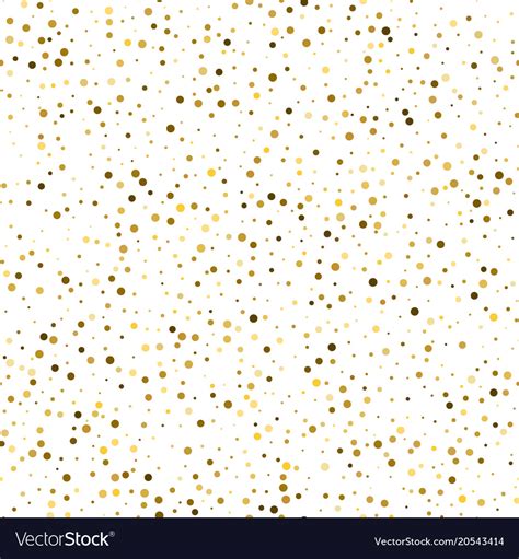 Seamless Scattered Shiny Golden Glitter Polka Dot Vector Image