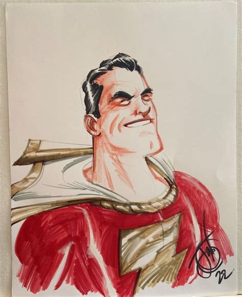 Captain Marvel Shazam By John Delaney In Drew Clarks Con Sketches And