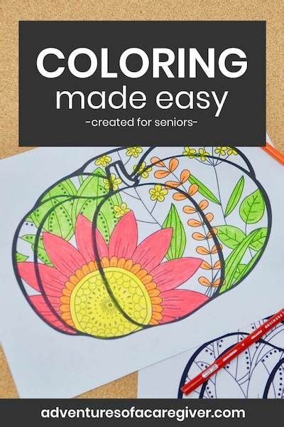 Save time, spend quality time with your kids or a frail relative. Easy Fall Coloring Page for Seniors | Fall coloring pages ...