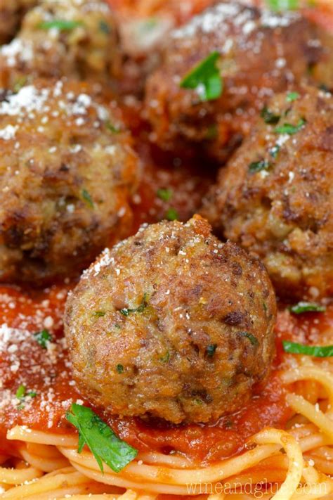 Ground beef & pork meatballs made in marinara sauce. The BEST Italian Meatballs - Wine & Glue | Italian recipes ...