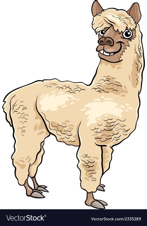 Alpaca Animal Cartoon Royalty Free Vector Image