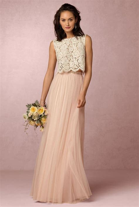 Bhldn Cleo Top Louise Tulle Skirt Pink Bridesmaid Dresses Lace