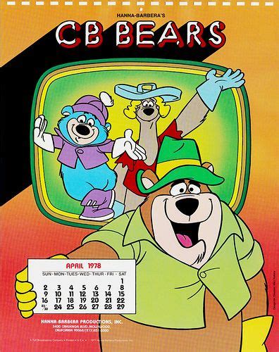 Hanna Barbera Calendar 1978 With The Cb Bears Hanna Barbera Hanna