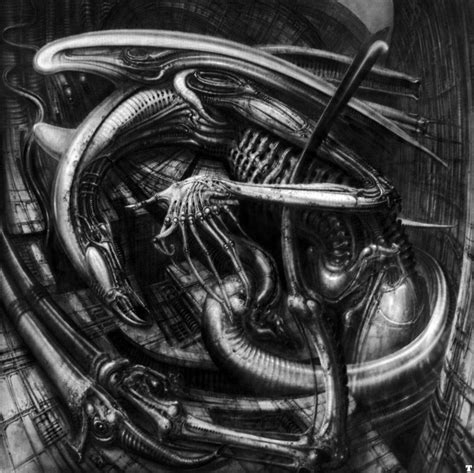 The Original Alien Concept Art Is Terrifying Hr Giger Giger Art Giger Alien