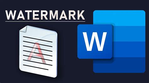 How To Add A Watermark Ms Word Youtube