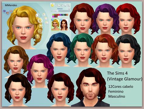 Artescriações De Maria Mendes Cabelos The Sims 4