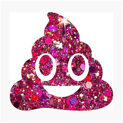 Glitter Poop Emoji Photographic Print For Sale By Ladiii Redbubble