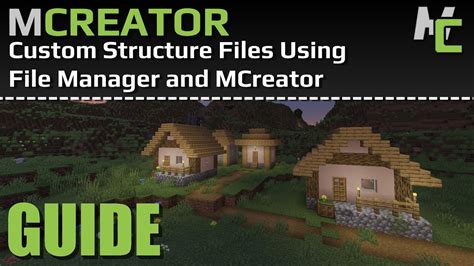 Mcreator Custom Structure Files 20223 Youtube