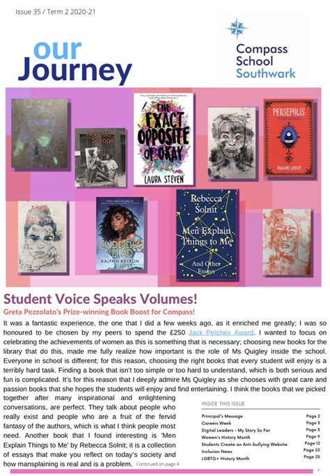 Student Voice Speaks Volumes Our Journey April 2021 Compass School