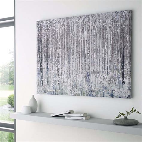 Handpainted White Gray Black Paintings Abstract Modern