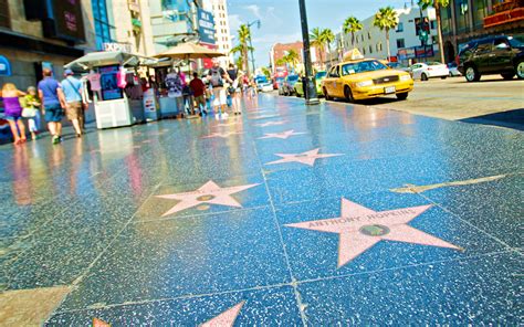 Herunterladen Hintergrundbild Hollywood Walk Of Fame 4k Stars Alley