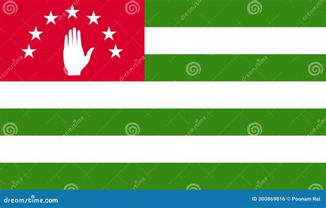 High Detailed Flag Of Abkhazia National Abkhazia Flag Republic Of Abkhazia 3d Illustration