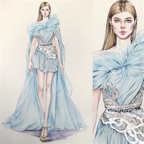 Elie Saab Fashion Illustration Dresses Dress Illustration Fashion