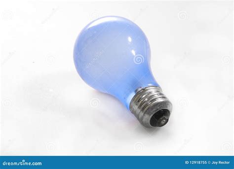 Blue Light Bulb Stock Image Image Of Indoors Bulb Light 12918755
