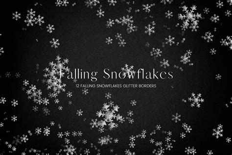 Silver Glitter Falling Snowflakes Graphic By Pixafied · Creative Fabrica