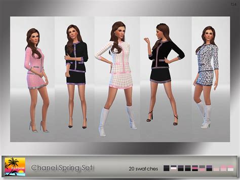 Set Chanel Sims 4 Mods Clothes Sims Sims 4 Clothing