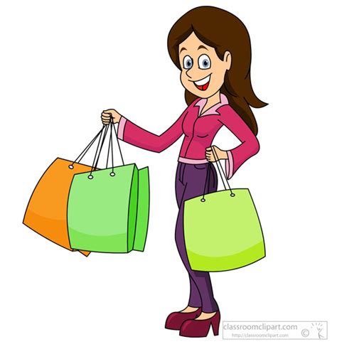 People Clipart Woman With Her Shoping Bags Clipart 204 Classroom Clipart