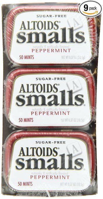 Altoids Smalls Mints Peppermint 037 Ounce Pack Of 9