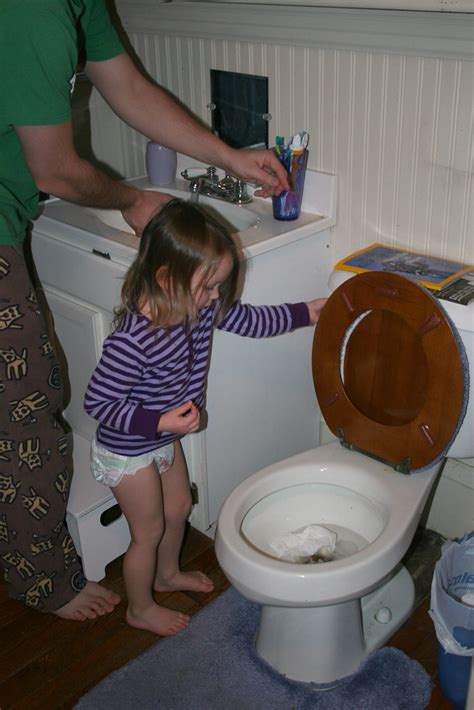 Img Daddy Dumped The Potty Into The Toilet And Sam Fl Flickr