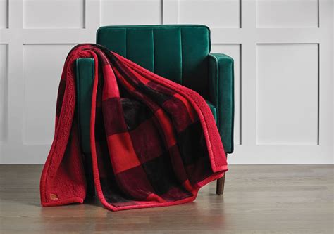 Better Homes And Gardens Red Buffalo Plaid Oversized Sherpa Throw 72 X