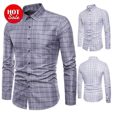 men regular polyester broadcloth full sleeve plaid shirts the place