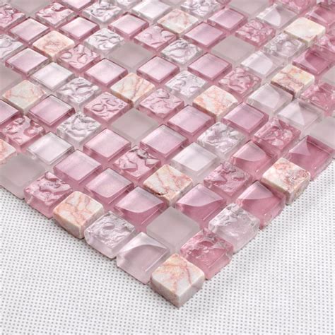 As any other material, marble has both pros to make things easier, the marble backsplash can only cover a small portion of the wall and can be. Wholesale Pink Stone Crystal Mosaic Tile Sheet Square ...