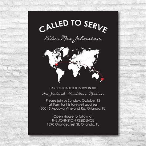 Printable Lds Missionary Farewell Invitation Called To Serve Etsy