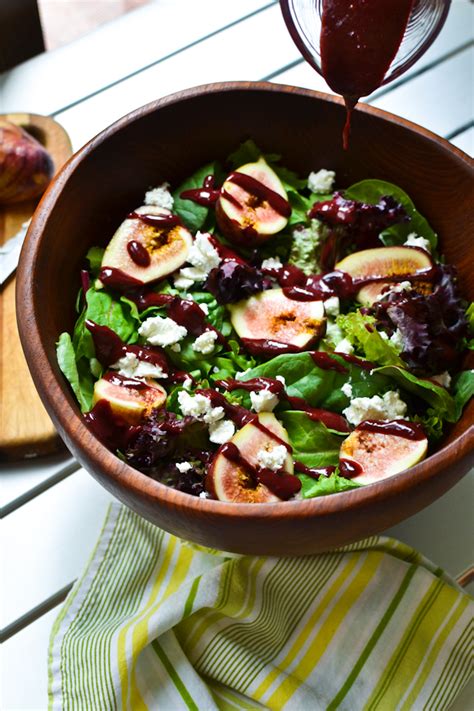 Fig And Goat Cheese Salad With Blackberry Balsamic Vinaigrette A Dash