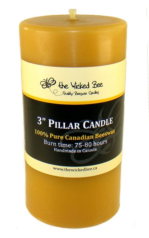 Pure Beeswax Pillar Candle 3 X 6 Round