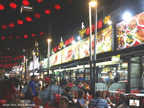 Jalan Alor Food Street In Bukit Bintang Kuala Lumpur