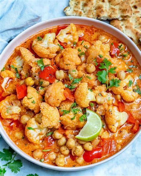 Creamy Chickpea Cauliflower Curry Vegan Healthy Fitness Meals