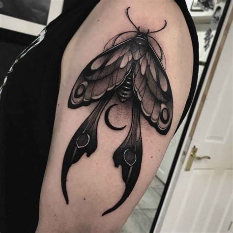 Night Moth Tattoo On Shoulder Best Tattoo Ideas Gallery