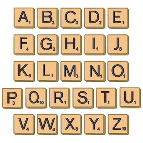 Scrabble Tiles With Numbers By Concord Collections Home Format Fonts On