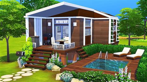 Luxurious Tiny House 🌲 The Sims 4 Speed Build Sims House Design