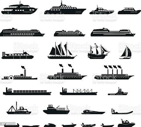 Set Of Ships Stock Illustration Download Image Now Nautical Vessel