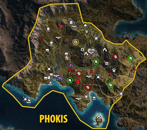 Phokis Map Tombs Ostracons Documents Secrets Assassins Creed