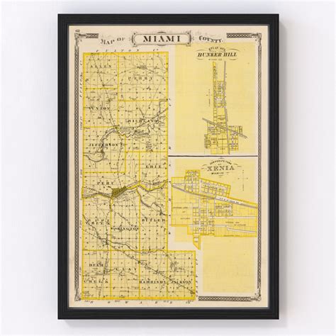 Vintage Map Of Lafayette Indiana 1868 By Teds Vintage Art