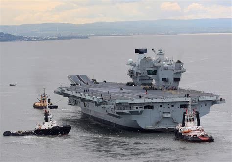 Aircraft Carrier Hms Queen Elizabeth Sails For The First Time Royal Navy