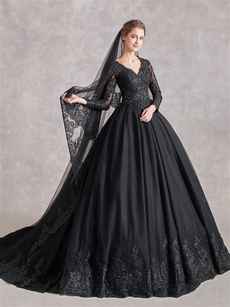 The Luxe Black Wedding Dress In 2021 Black Wedding Gowns Black