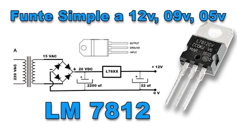 Fuente Simple A 12v 09v 05v Con Lm7812 Regulador De Voltaje Con