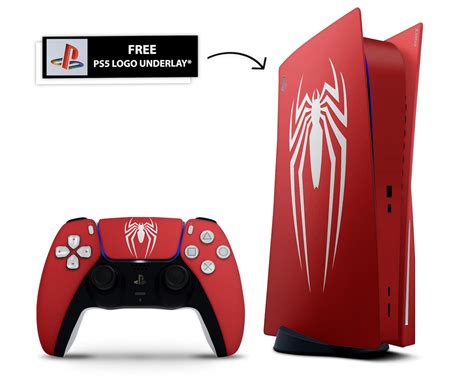 Red Spiderman Ps5 Controller And Console Skin Miles Morales Etsy