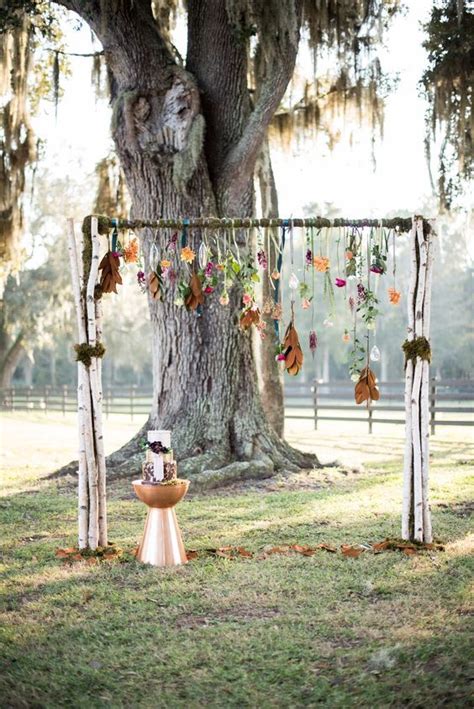 This wedding arch is used like a gate to welcome guests into the church and really brings the room to life. 40 Outdoor Fall Wedding Arch and Altar Ideas | Fall ...