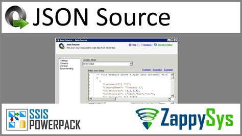 In this article we'll explain how to perform these functions. SSIS JSON Source - Read API / JSON file or Web Service URL ...