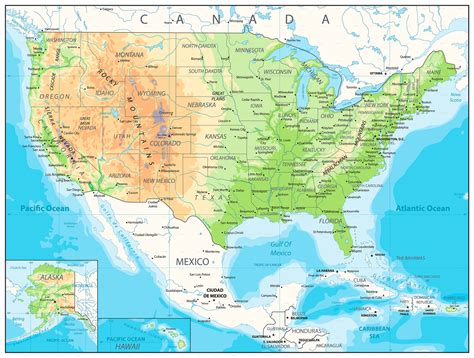 Usa High Resolution Map