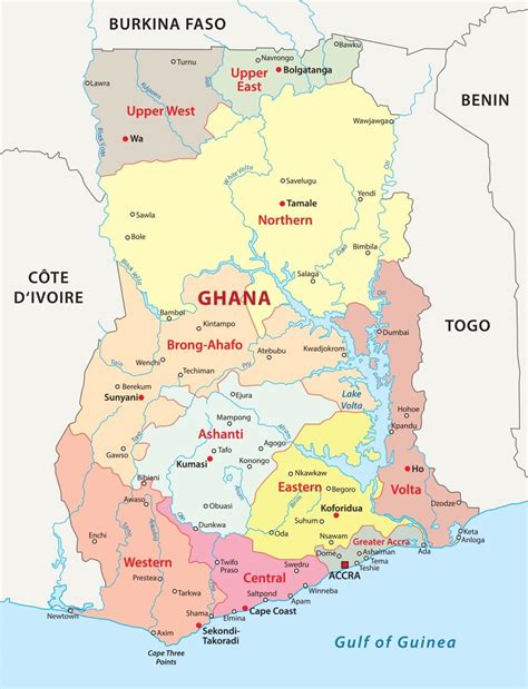 This map pinpoints zambia on a map of africa. District map of ghana - Map of ghana showing districts (Western Africa - Africa)