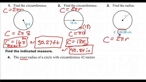 Calculate area of circle from diameter. How to Find the Radius Given the Circumference - YouTube