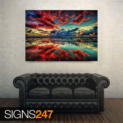 Psychedelic Trippy Sky Nature 1053 Picture Poster Print Art A0 A1 A2