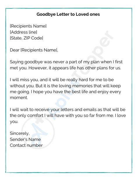 Sample Goodbye Letters Example Sample And How To Write Sample